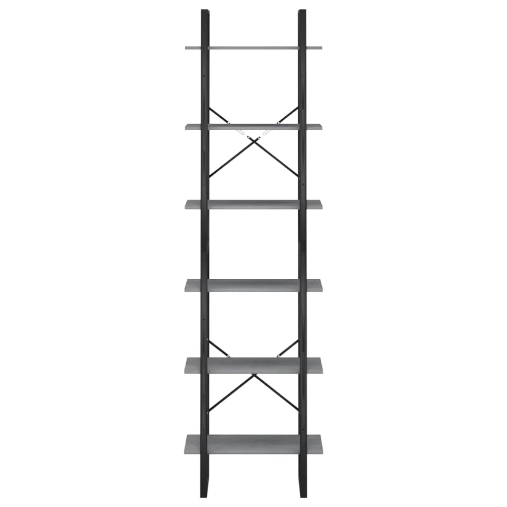 Set di 2 ripiani portaoggetti 60 x 30 x 210 cm in legno di pino massiccio grigio 02_0000664