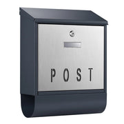 Cassetta postale/portagiornali/cassetta postale da parete di design 30 × 39 × 11 cm grigio 16_0000112