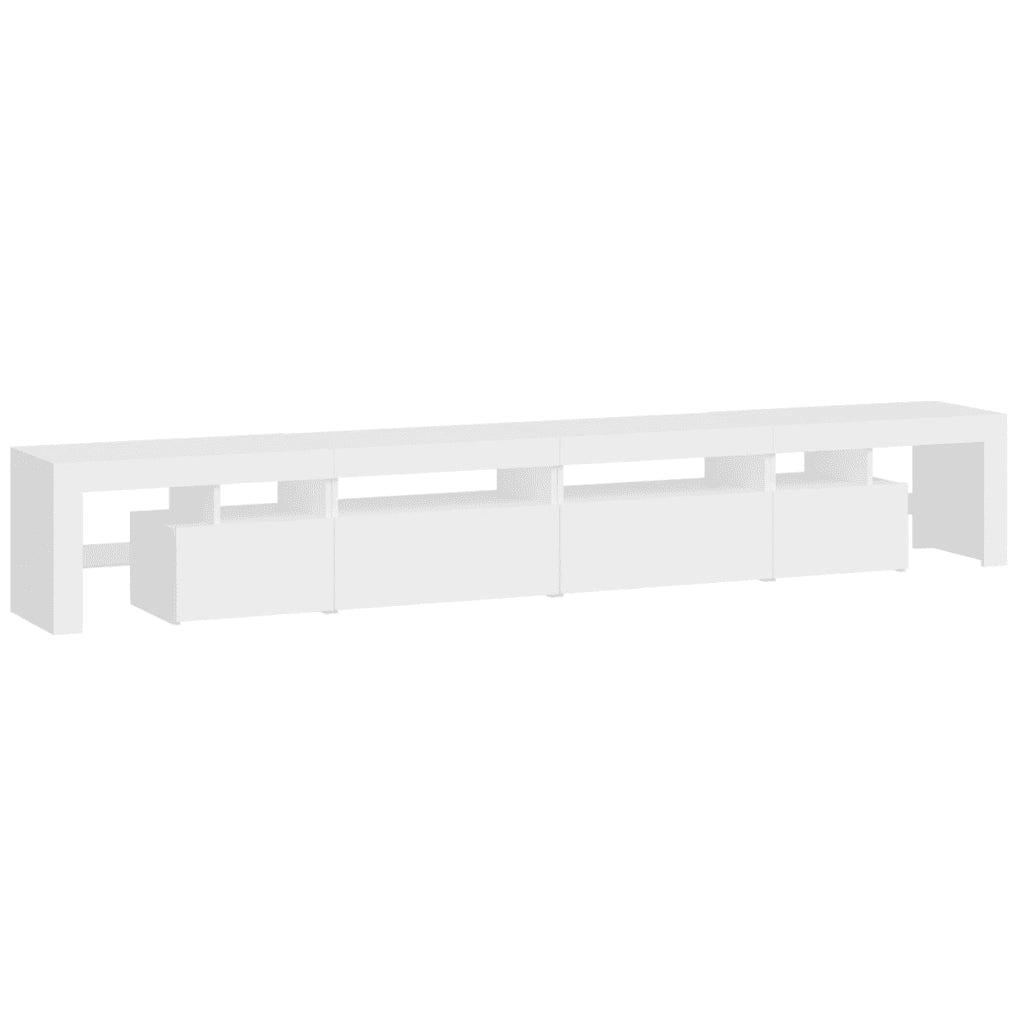 Mobile Porta TV con Luci LED Bianco 260x36,5x40 cm 3152818