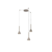 Lampadario Moderno Aygo Metallo Sabbia 3 Luci Gu10