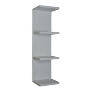 Mensola da Muro, Libreria Sospesa, Libreria da Parete, Scaffale da Parete, Grigio Sasso, 25,5x93 p23,7 cm - Libreria Pettine