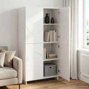 Credenza Bianco Lucido 79 x 41 x 151 cm Legno ingegnerizzato 3433113