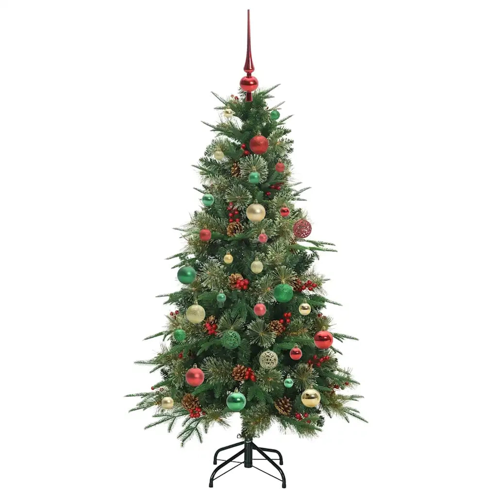 Albero di Natale | Decorazioni natalizie Artificiale con Rami Pieghevoli Verde 150 cm