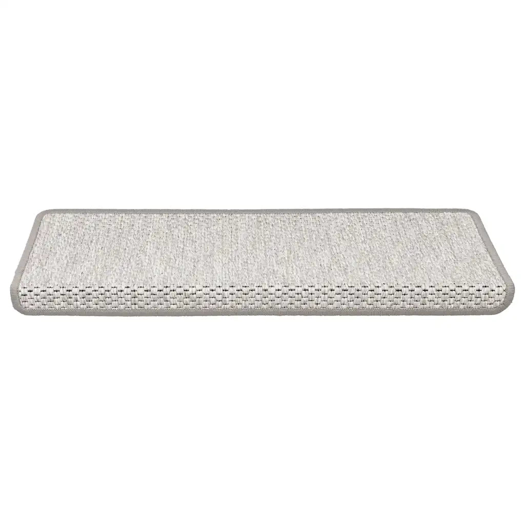 Tappeti Adesivi Scale Aspetto Sisal 30 pz 65x21x4 cm Platino