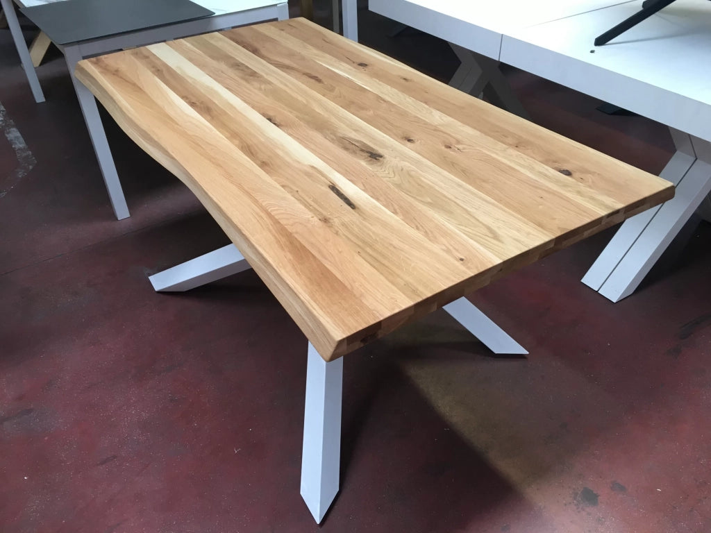 Tavolo big table fisso in rovere massello nodato spessore 6 cm. misura l.160 p.90 h.76 (1642) - Mobili 2G