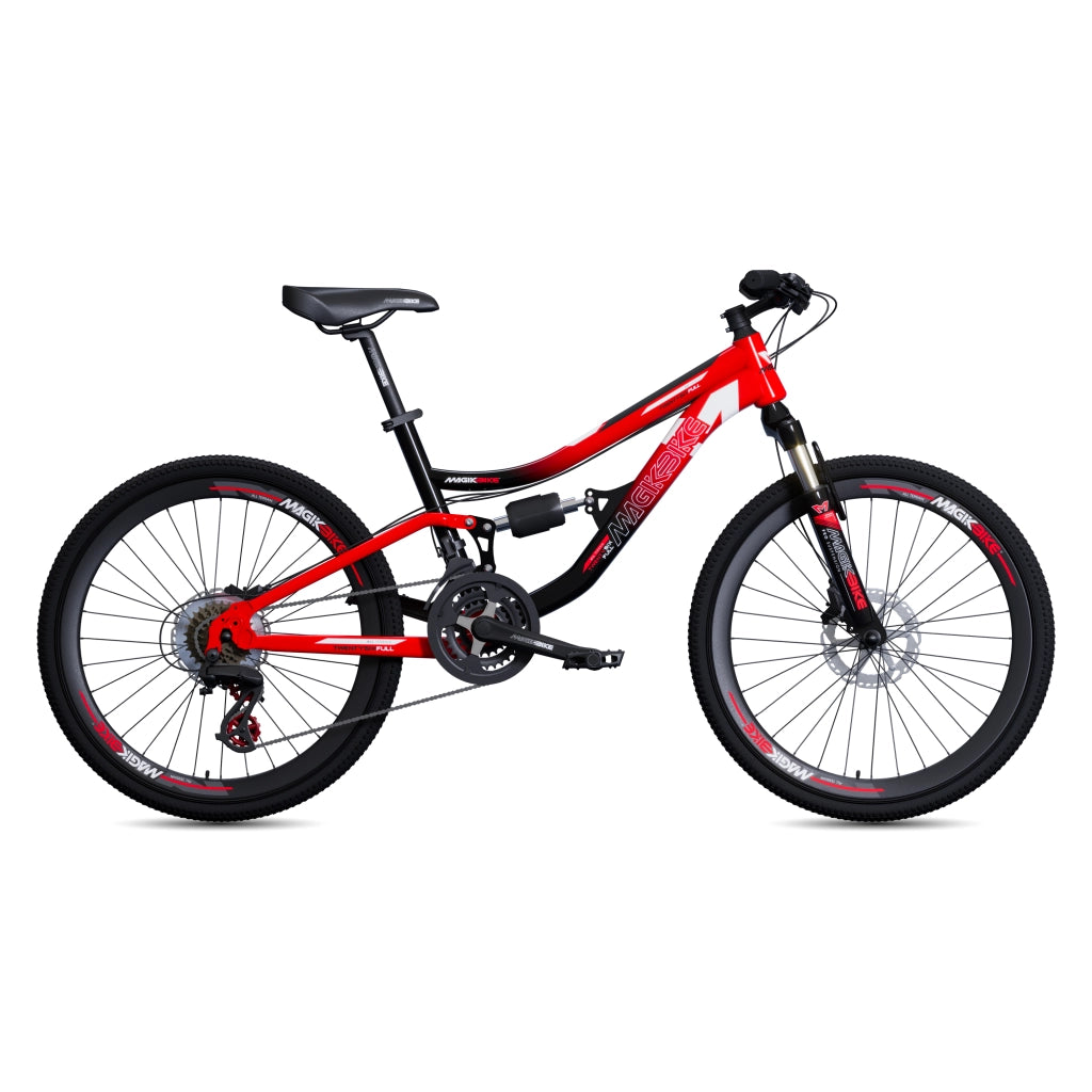 Bicicletta Ragazzo Magikbike MTB Twenty Four Full Bicolor 24" - 21V -Rosso/Nero