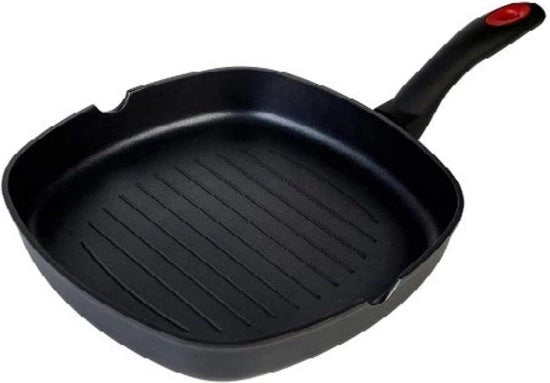 Panno di cottura inductive a rilievo 28 x 28 cm con trattamento antiaderente XYLAN Plus eco PFOA-free - adatto per gas e lavastoviglie.