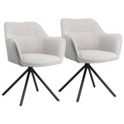 Set di 2 sedie in tessuto grigio DANNA