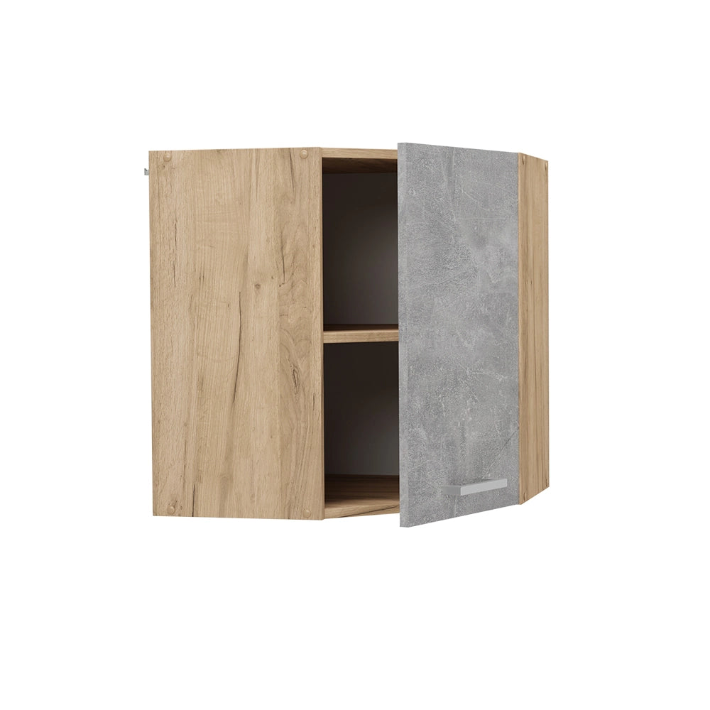 Mobile angolare da cucina R-Line Calcestruzzo/Rovere dorato 57 cm Vicco