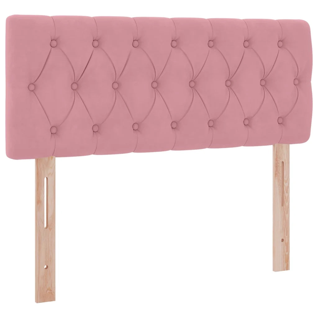 Letto con contenitore e LED con led Rosa 120 x 200 cm Velluto 3371450