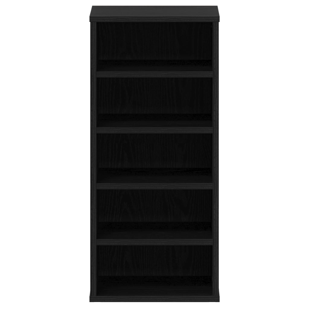 Armadio porta scarpe  Nero Quercia 32x35x70 cm in legno ingegnerizzato