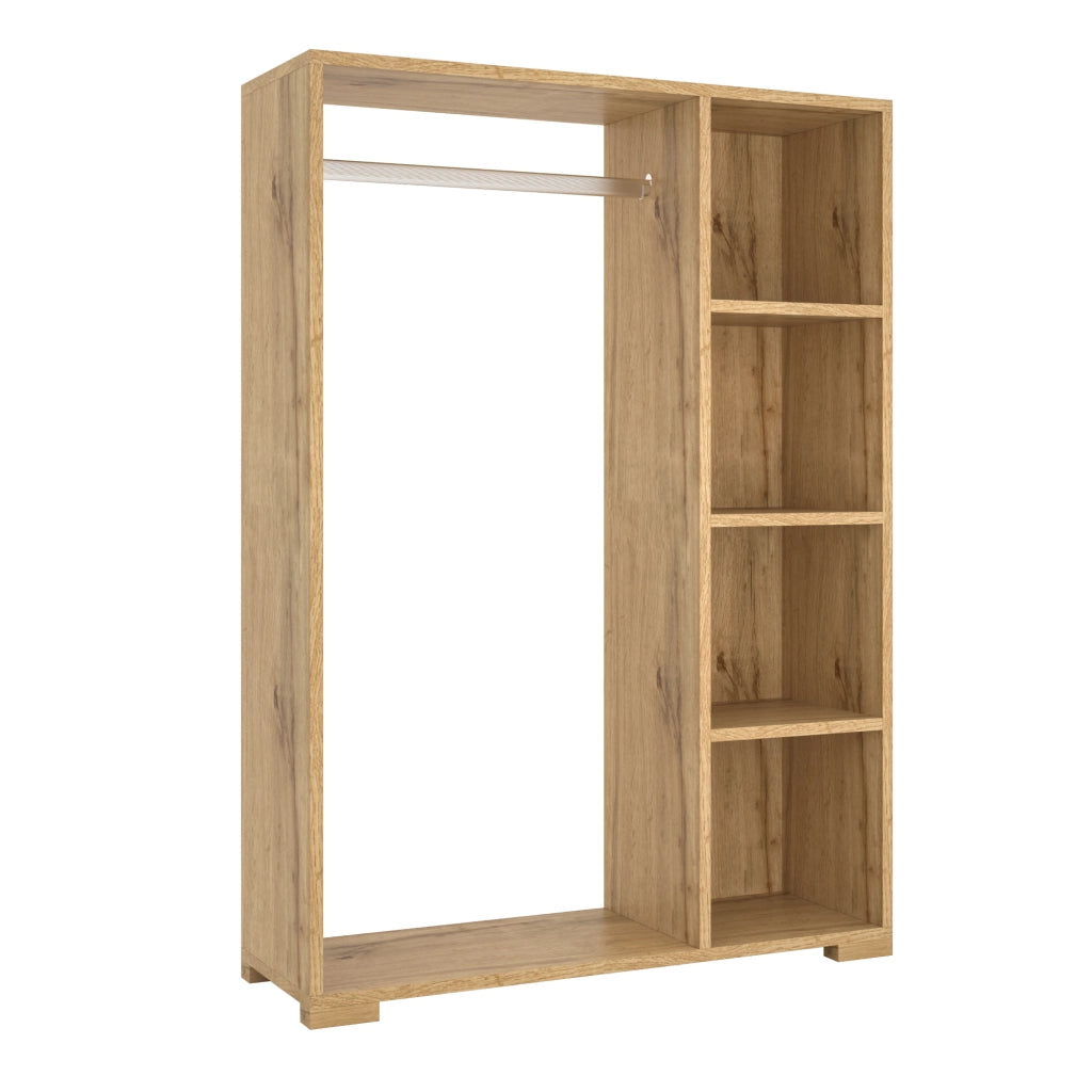 Armadietto Aperto per Guardaroba Nesbyen - Effetto Rovere [en.casa]