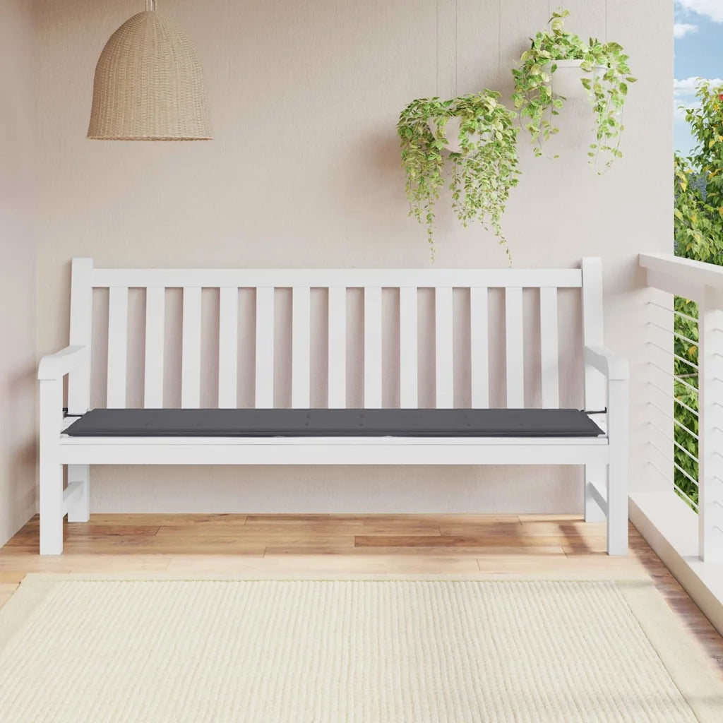 Cuscino per Panca-Cuscini per panchina Antracite 200x50x4 cm in Tessuto Oxford