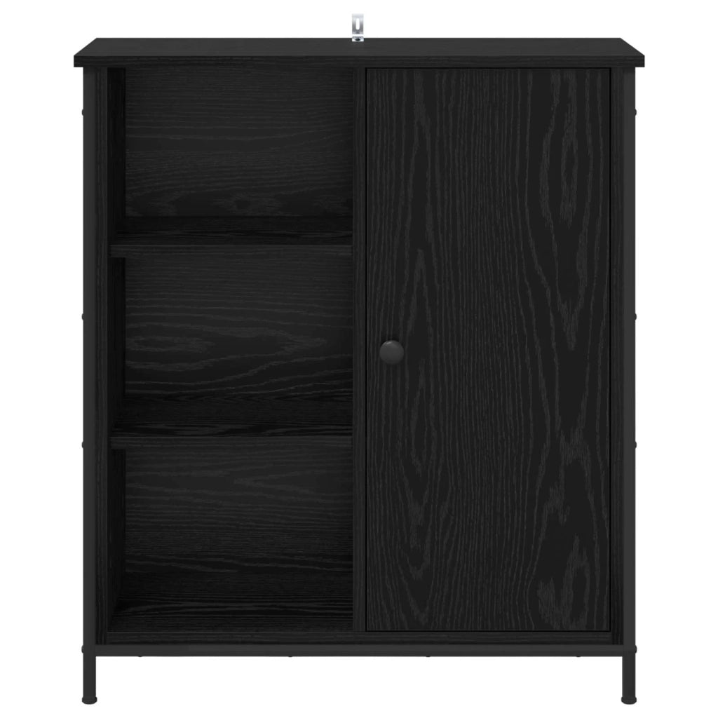 Credenza Rovere Nero 70 x 30 x 80 cm Legno multistrato 882811