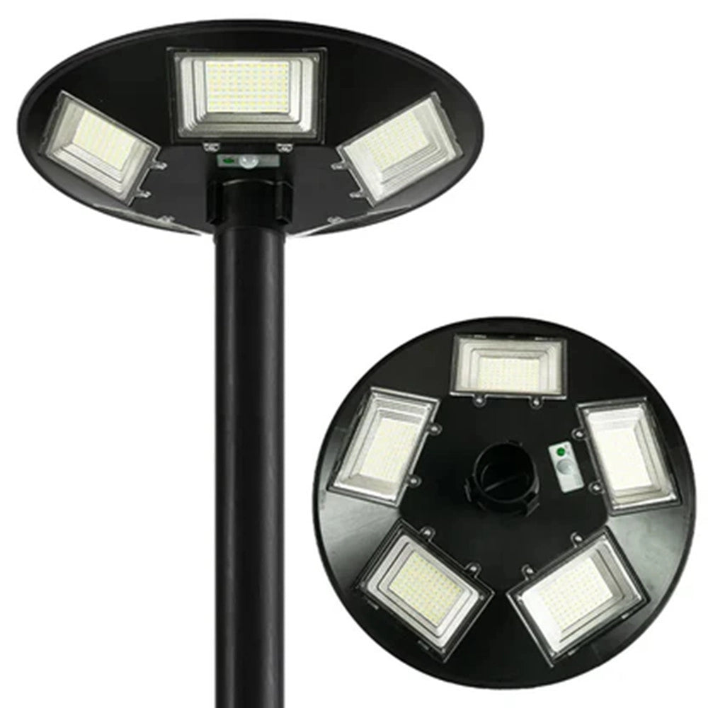 Trade Shop - Lampione Ufo Led Solare 350w Sensore Movimento Crepuscolare Luce Fredda 6500k Ip65 -