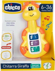 Chicco Chitarra Giraffa, Baby Senses, Bilingue, Primo gioco parlante musicale, Facile da Afferrare, Con 3 Tasti per impa