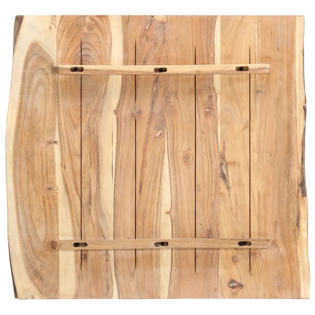 Piano del Tavolo in Legno Massello di Acacia 58x(50-60)x3,8 cm 286328