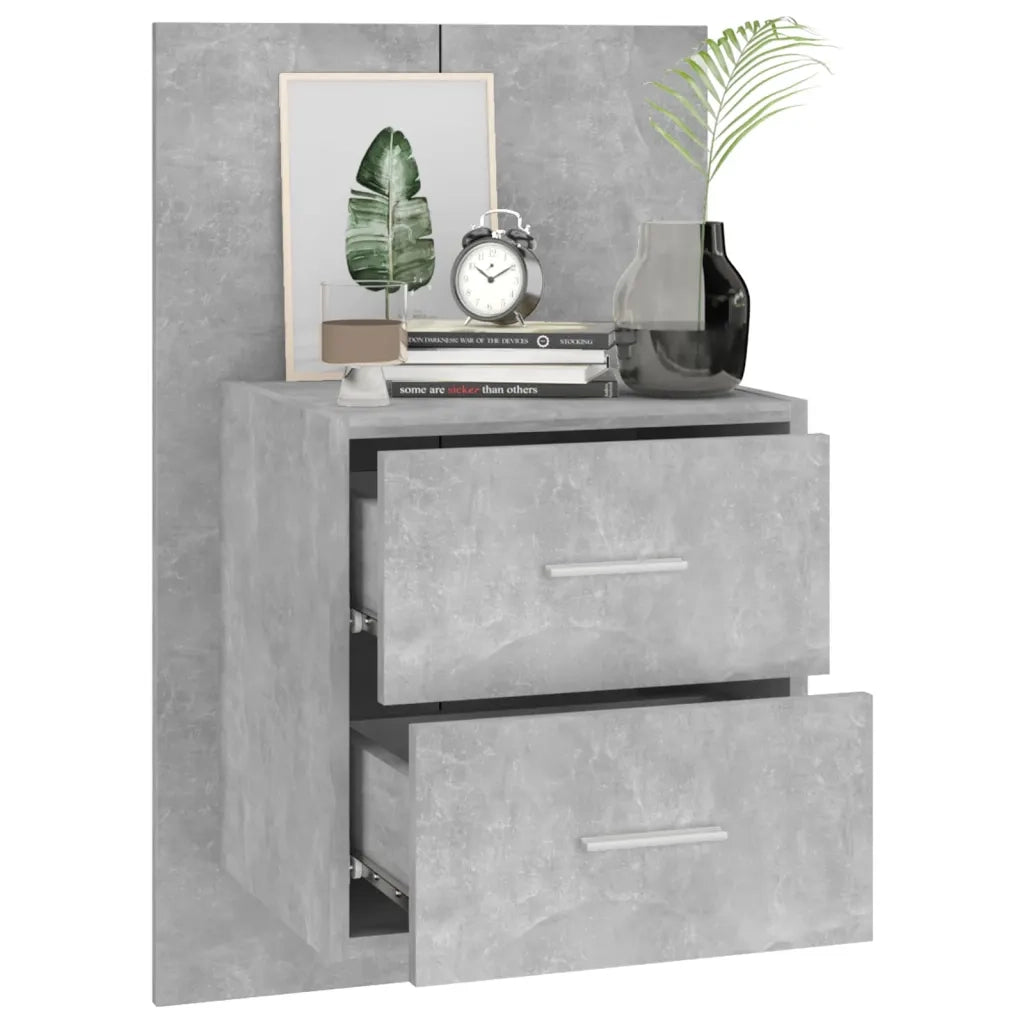 Comodino a Muro Grigio Cemento cod mxl 29873