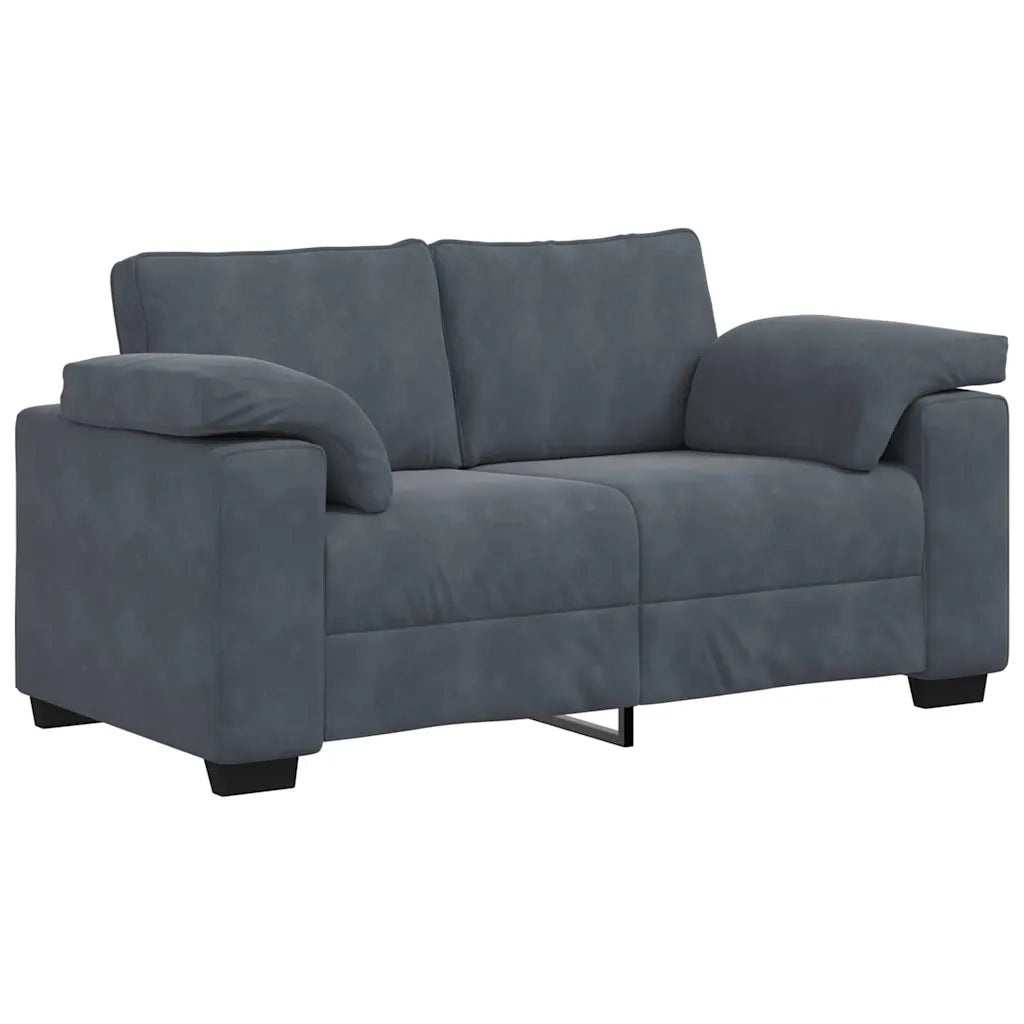 vidaXL Set di Divani 3 pz con Cuscini Grigio Scuro in Velluto