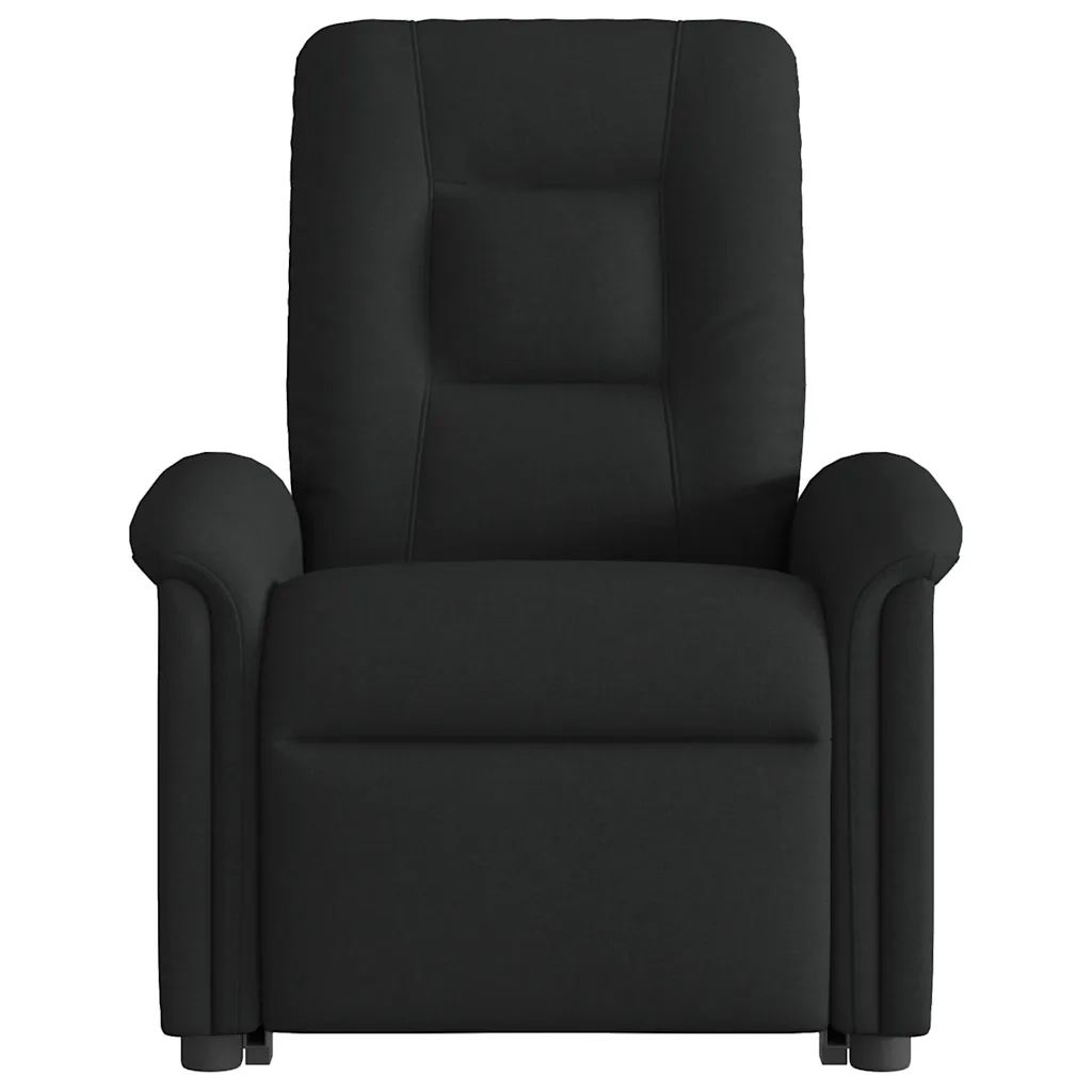 Poltrona Alzapersona Reclinabile Elettrica Nera in Tessuto 3303276