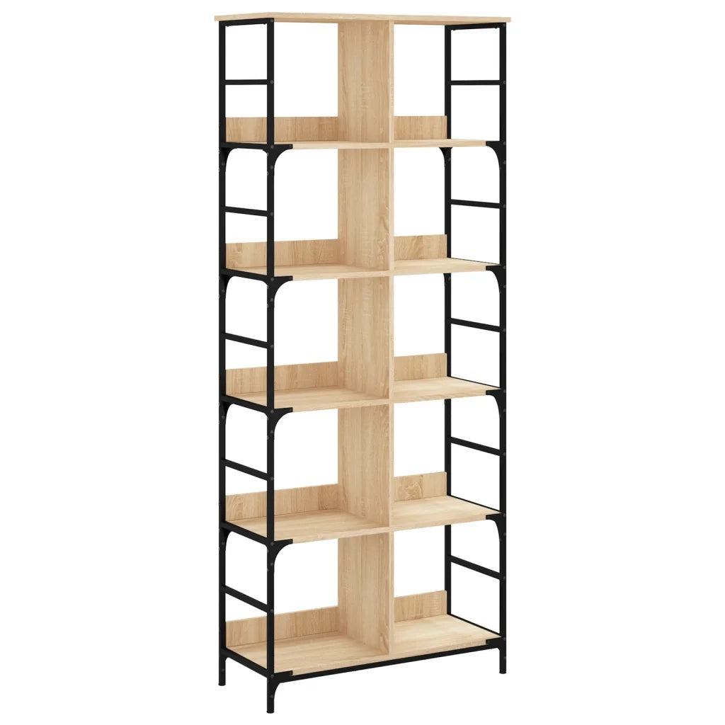 Libreria Rovere Sonoma 78,5x33x188,5 cm in Legno Multistratocod mxl 130996