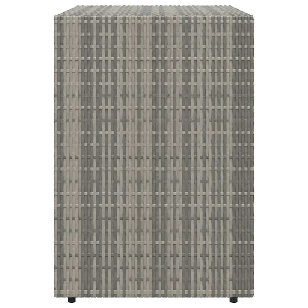 Mobile Portaoggetti da Giardino Grigio 100x55,5x80cm Polyrattan