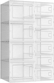 Set di 10 - Contenitori per scarpe - organizzatore con 6 piccole e 4 grandi scatole