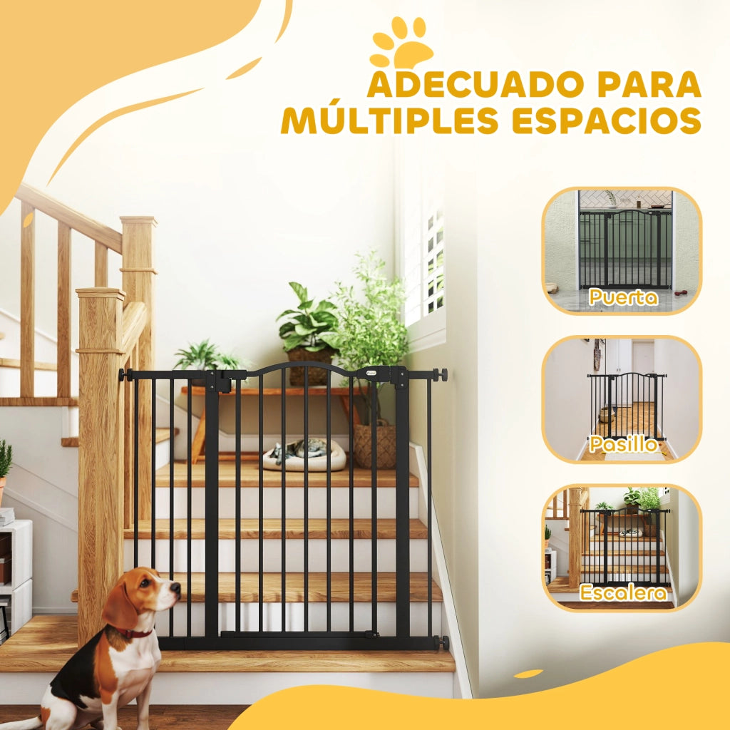 Barriera di Sicurezza per Cani 74-94 cm ¨C zephmum ¨C Nero