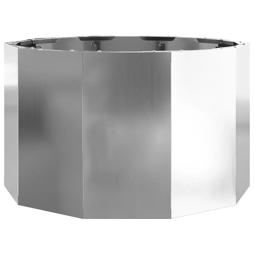 Fioriera-Vaso-Contenitore per Piante Argento 60 x 60 x 35 cm Acciaio zincato