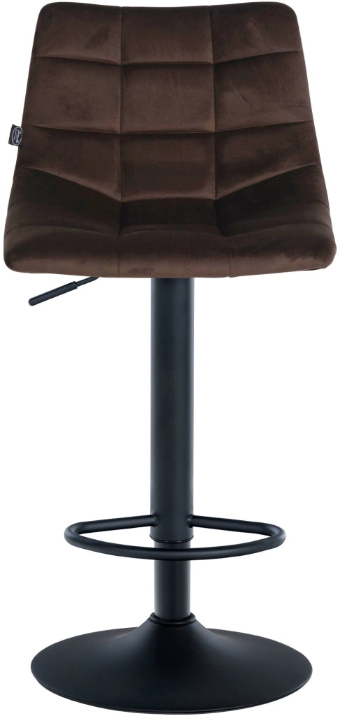 2er Set Barhocker Jerry Samt schwarz