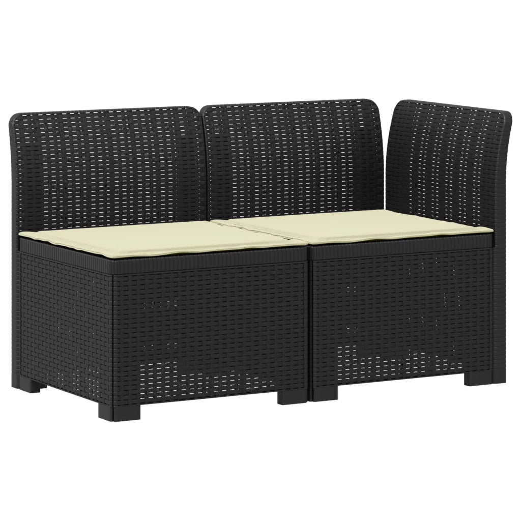 Divano da Giardino a 2 Posti con Cuscini Aspetto Rattan PP 8011924