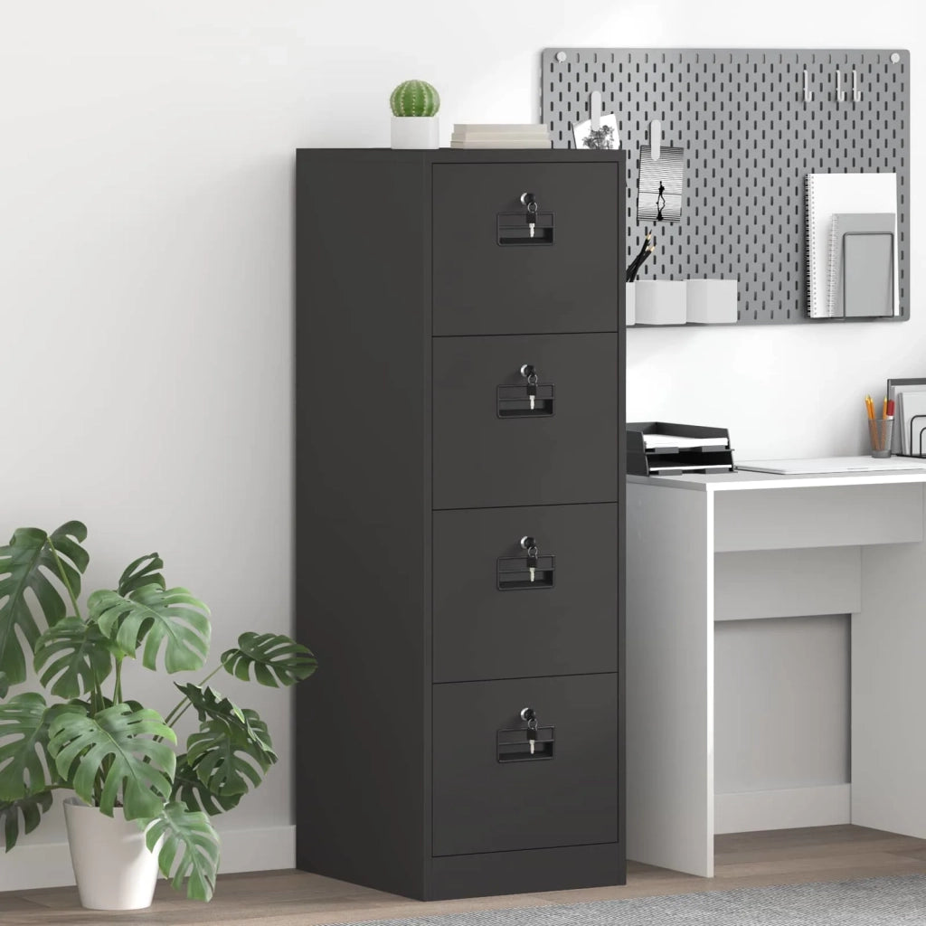 Armadio per File con cassetto 2 pcs Nero 44 x 50 x 139 cm 3406154