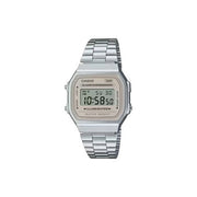 Orologio casio a168wa 8ayes vintage light beige e silver
