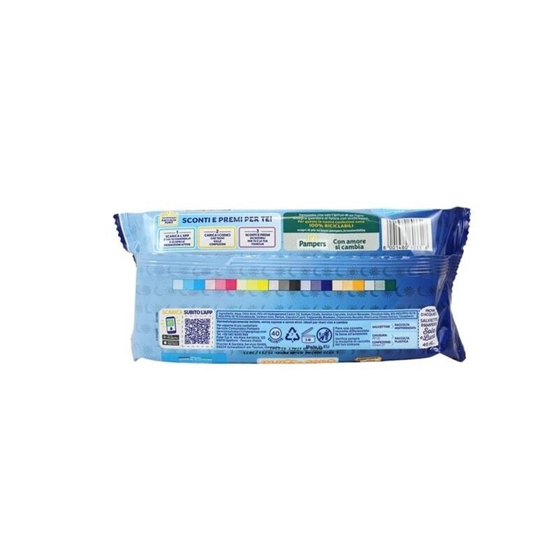PAMPERS SALVIETTE UMIDIFICATE BAMBINI SOLE LUNA 40PZ