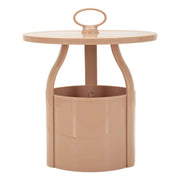 Tavolinetto Porta Giornali Iris Rosa cm ø 44x43