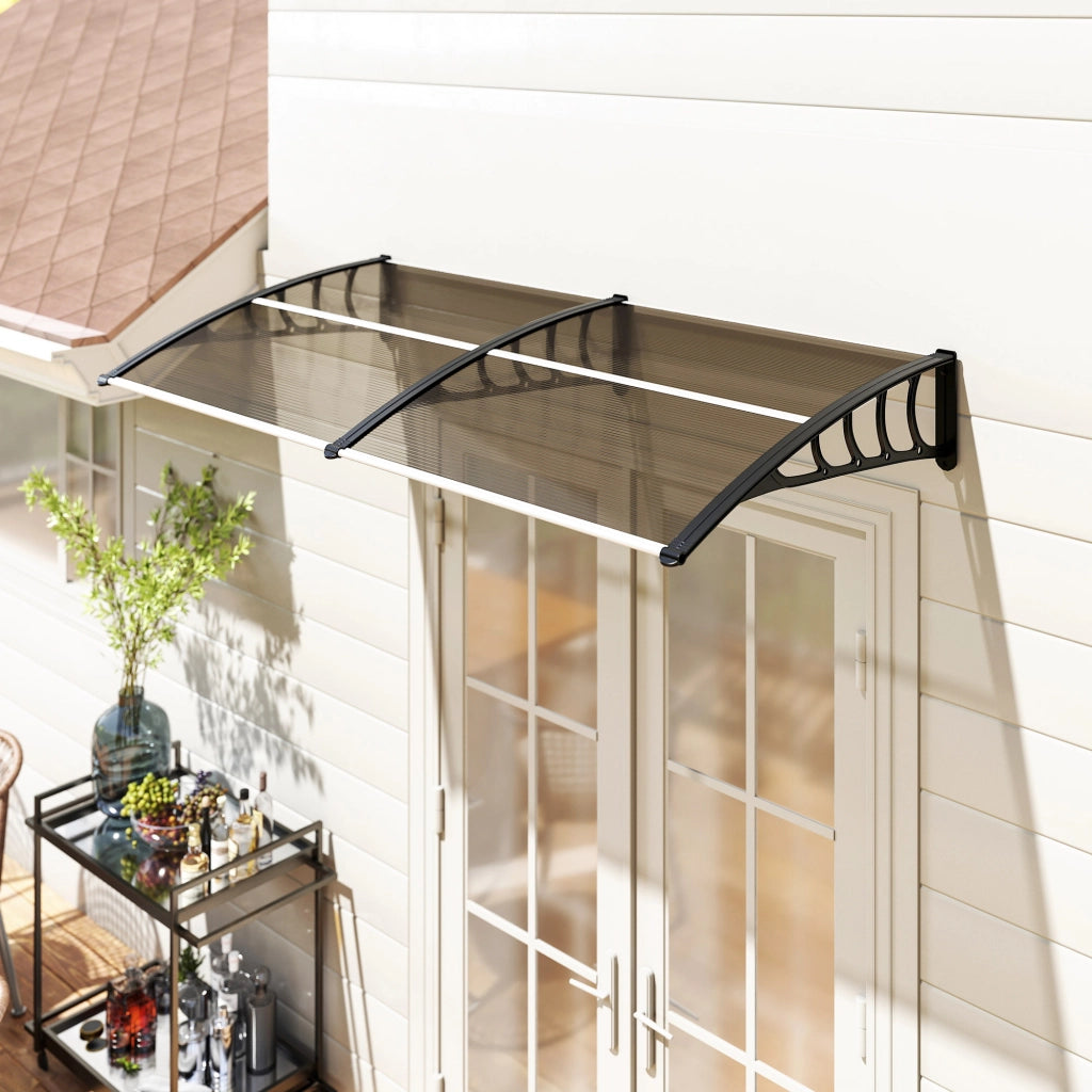 Tenda da Esterno per Porte e Finestre ¨C Zephmum ¨C Marrone 200x96 cm