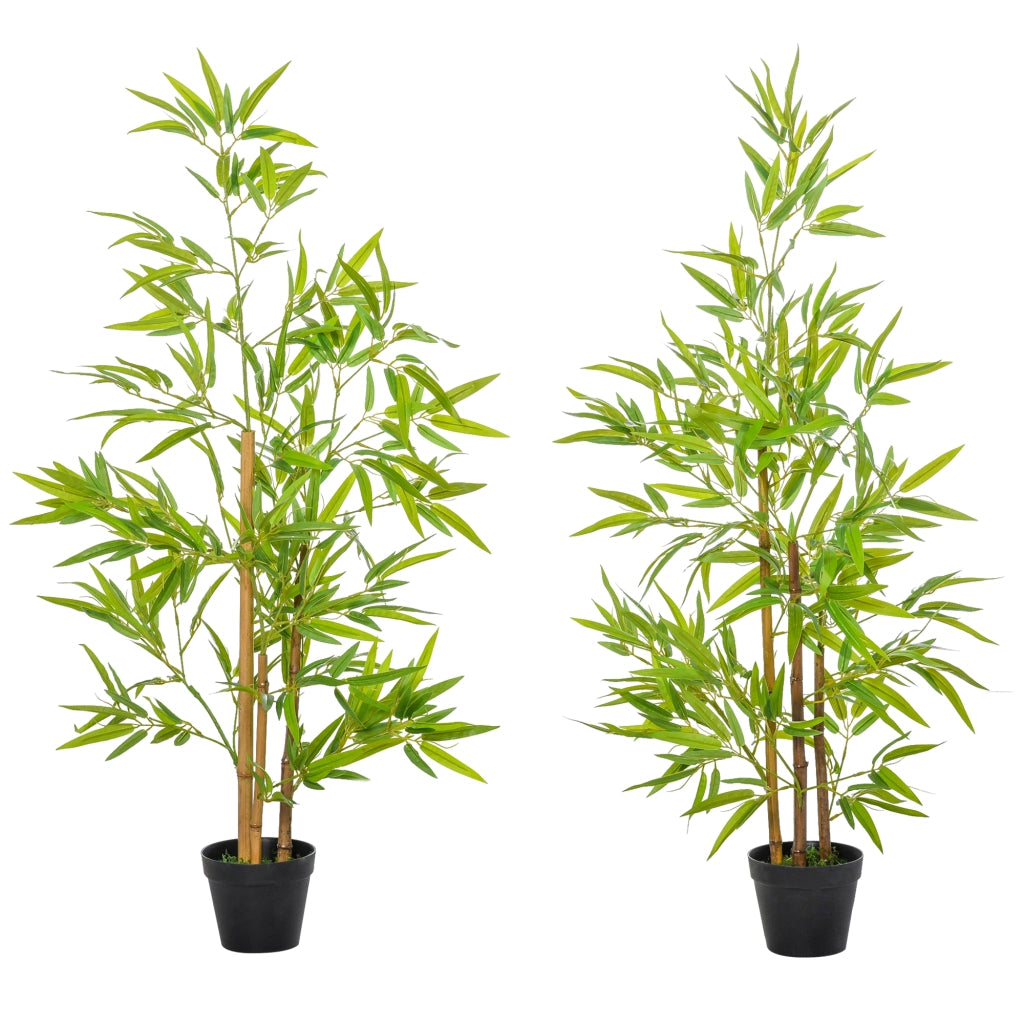 Bamb¨´ Artificiale Realistico 1.2m con Tronco e Vaso ¨C Zephmum ¨C Verde Nero