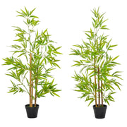 Bamb¨´ Artificiale Realistico 1.2m con Tronco e Vaso ¨C Zephmum ¨C Verde Nero