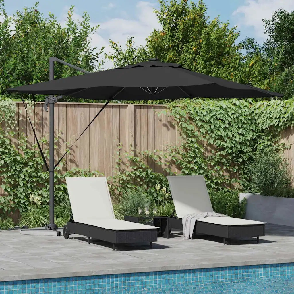 Ombrello | Parasolne Nero 286 x 284 x 270 cm Alluminio e Poliestere