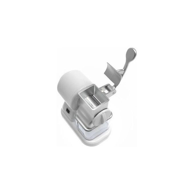R.G.V. Grattugia Elettrica Robusta Junior Inox con Tramoggia Estraibile e Contenitore Salvafreschezza da 150 W per una Cucina Efficiente
