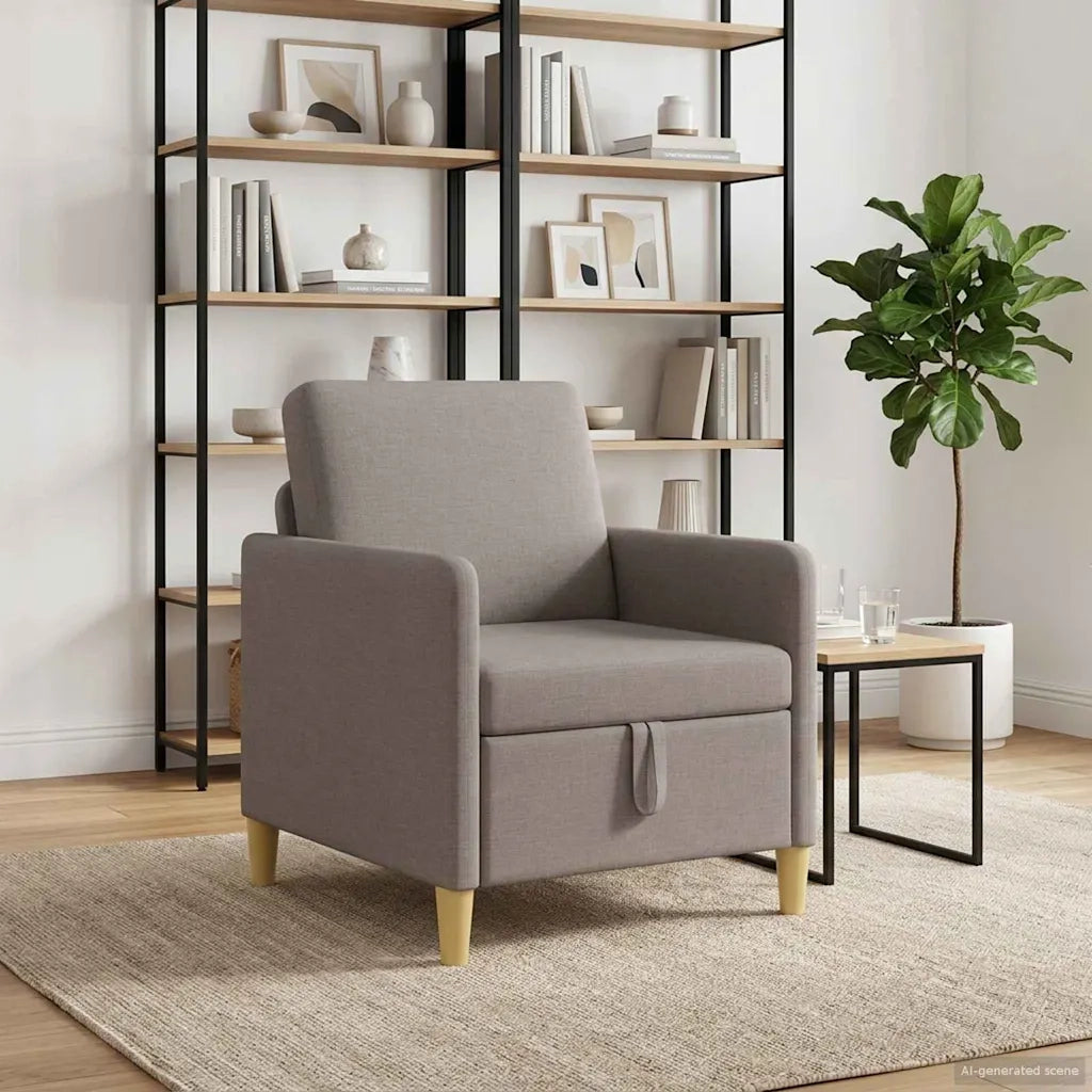 Divano con Storage Tortora 72 x 78 x 87 cm Poliestere 42036869