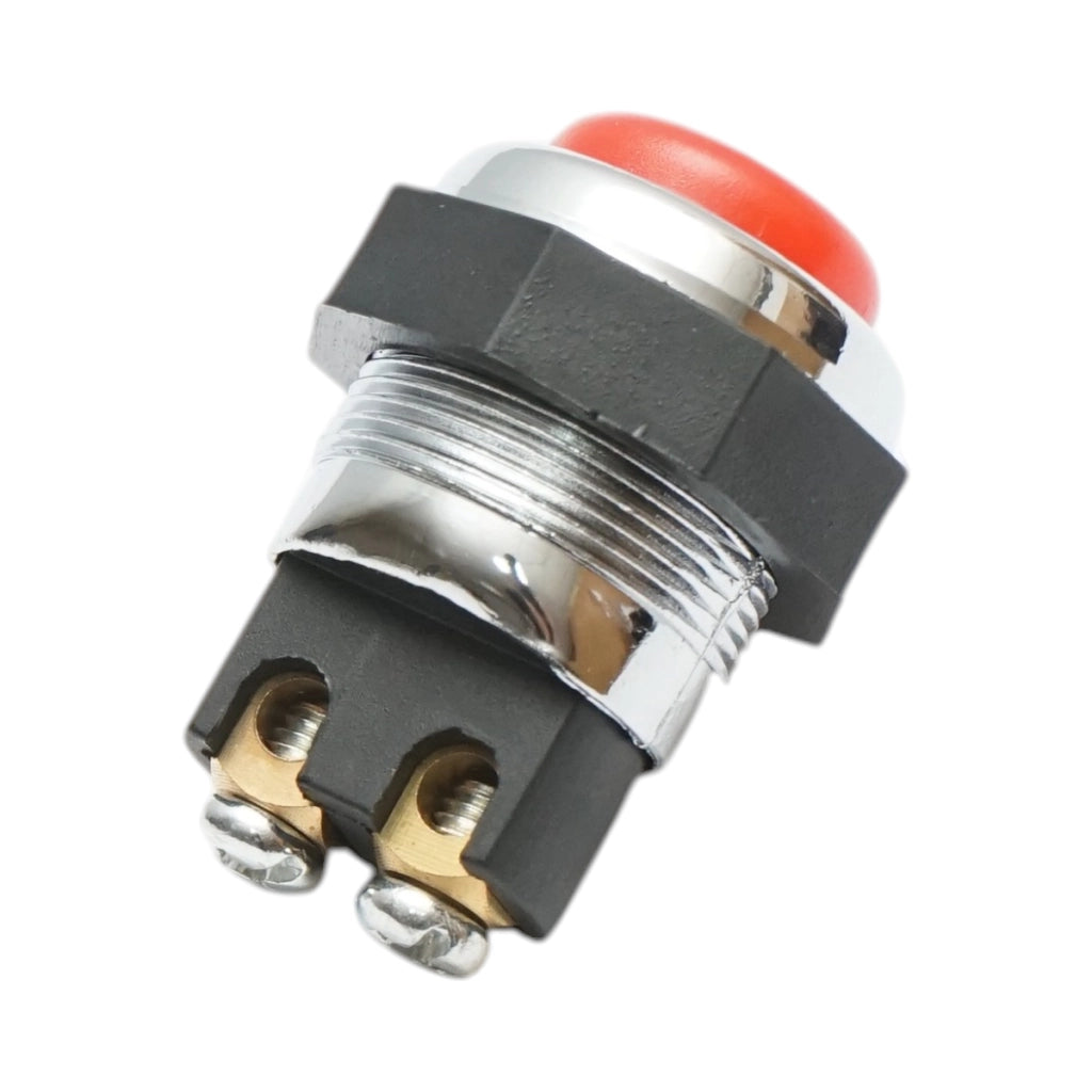 Pulsante di avviamento rosso universale a 2 pin 12V/10A–24V/5A
