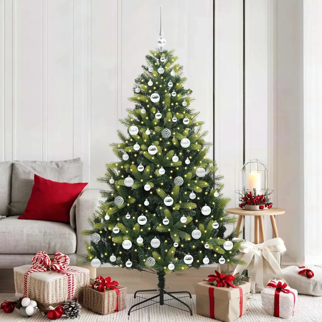 Albero di Natale Artificiale a Cerniera con 300 LED 180 cm 3395996