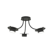 Plafoniera Moderna Giunone Acciaio Nero 3 Luci Gx53 Ip20