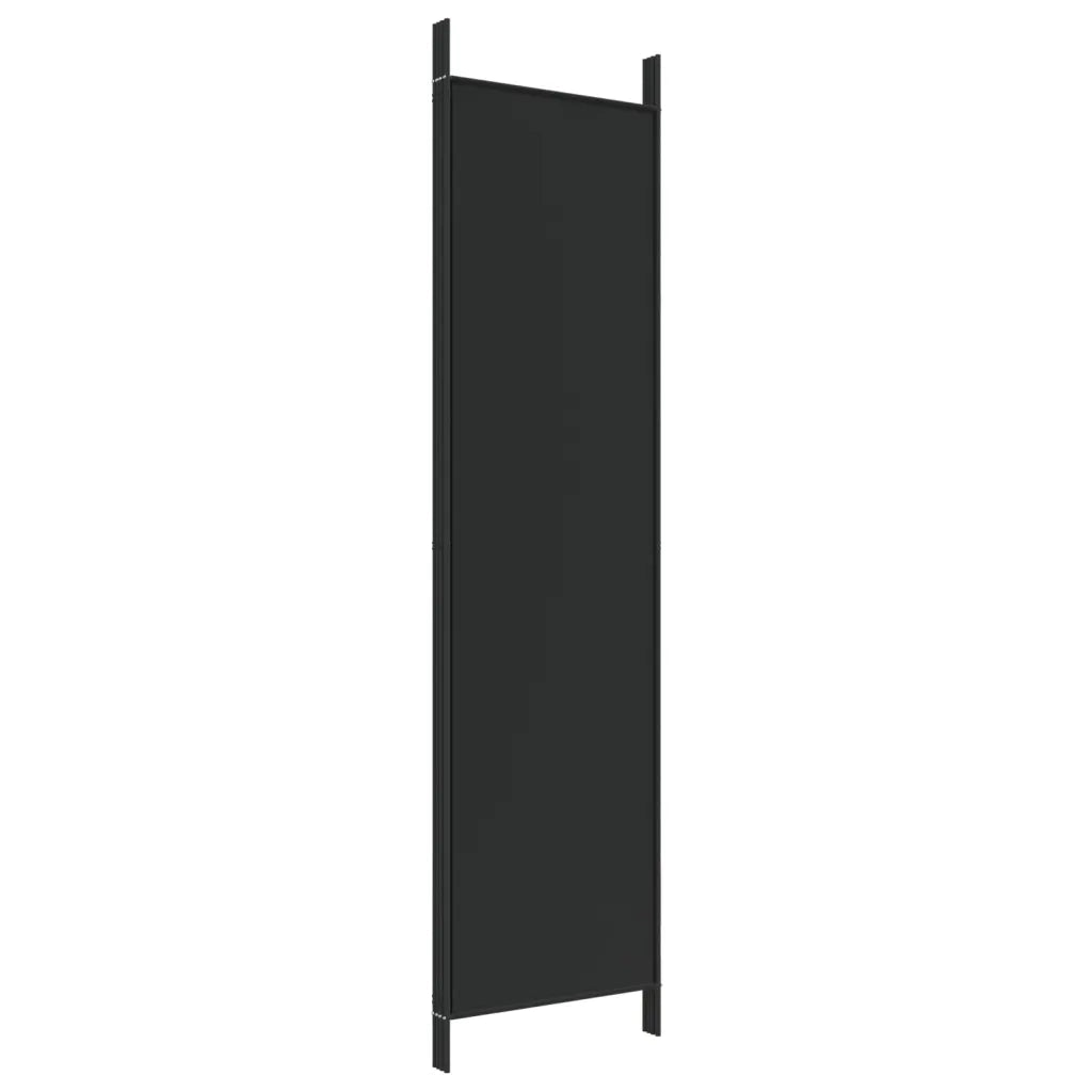 Divisorio a 4 Pannelli Nero 200x200 cm in Tessuto 350185