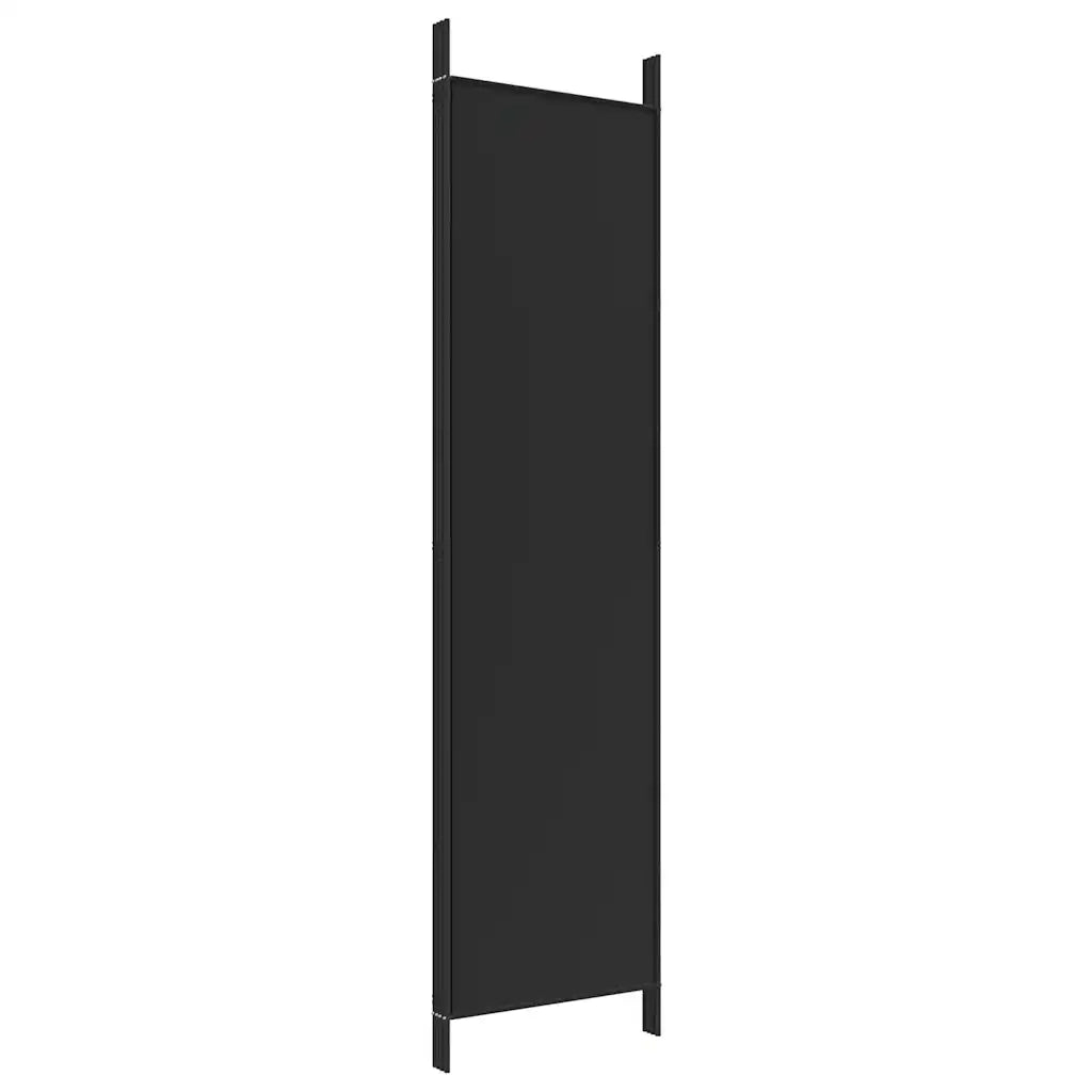 Divisorio a 4 Pannelli Nero 200x200 cm in Tessuto 350185