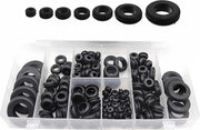 Kit di sigillatura con gomma e guarnizioni elastiche per viti di sfogo olio - 125 pezzi - 18 misure - guaina di cavo in gomma - diametro .