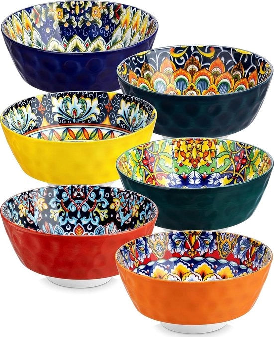 Set di piatti a cucchiaio in ceramica per 6 persone con coperchi a forma di conchiglia