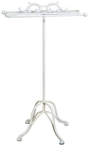 Biscottini Portasciugamani da terra "Le Bain" in ferro battuto finitura Shabby 39x24x69 cm