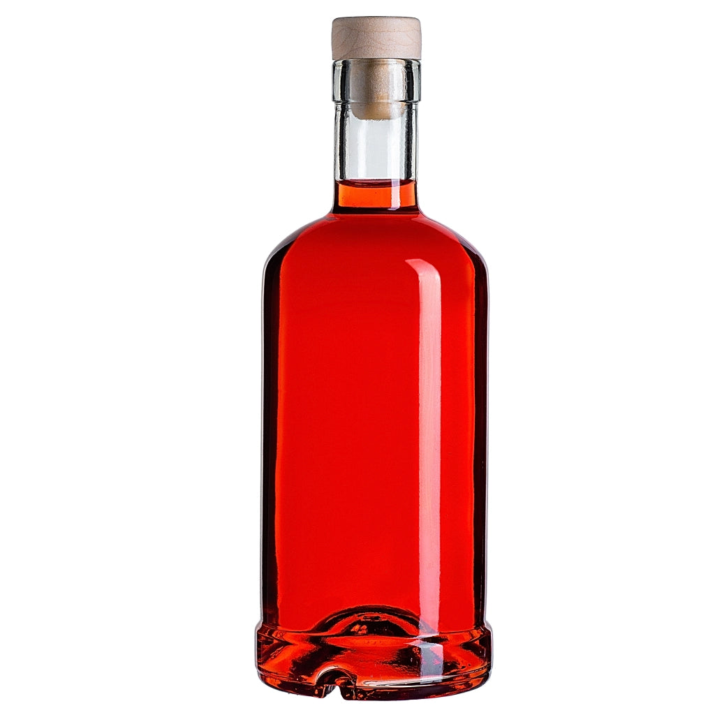 Bottiglie in vetro KADAX Tadek da 500 ml (0,5 l) per vino e liquori, confezione da 50 pezzi con tappo di sughero.